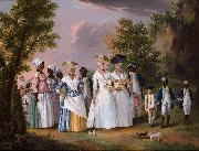 Free Women of Color with their Children and Servants in a Landscape, unknow artist